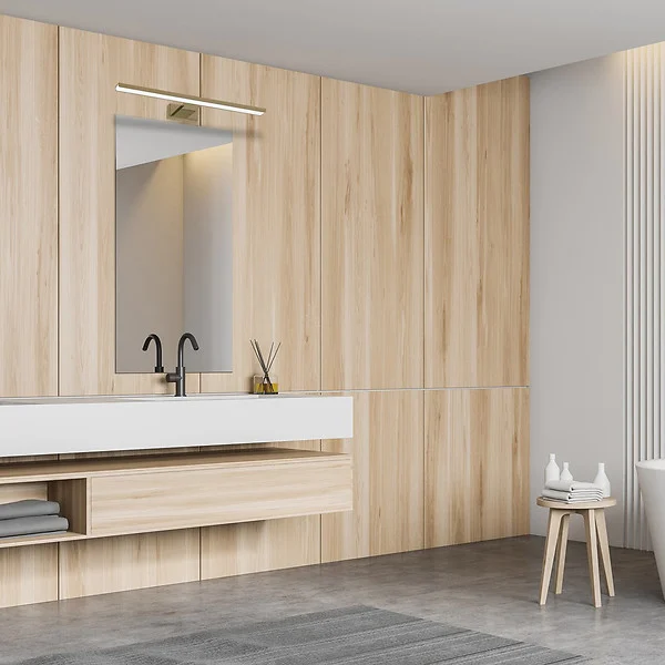Kinkiet łazienkowy Shine LED 60cm metalowy złoty
