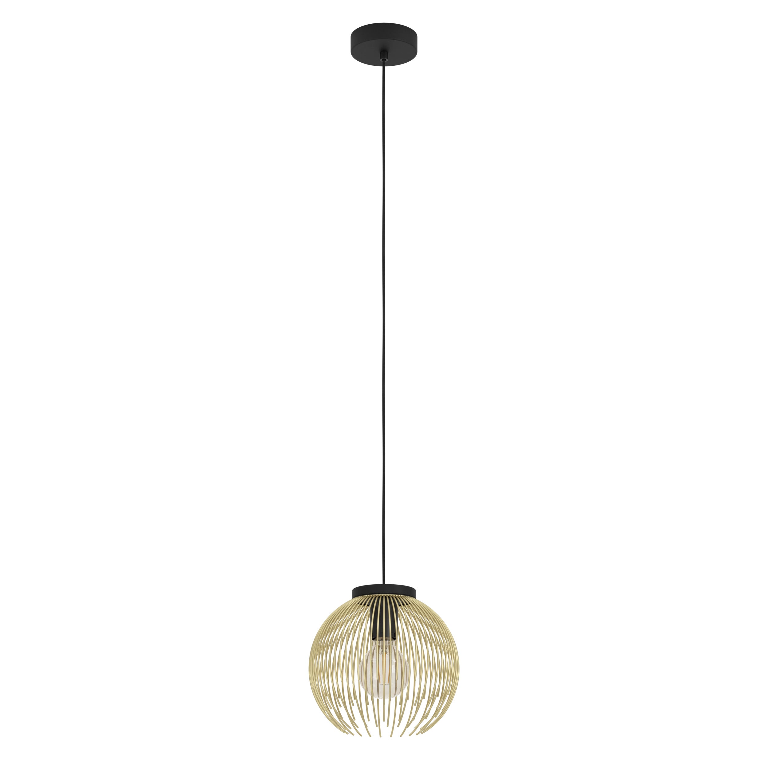 EGLO hanglamp Venezuela - e27 - ø 23,5 cm - goud/zwart