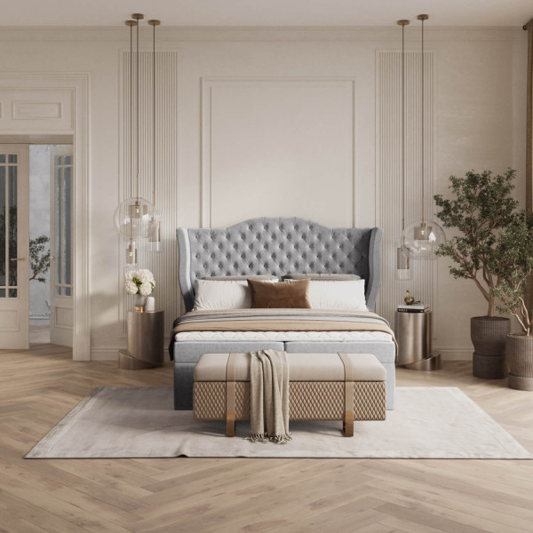 Łóżko kontynentalne WINDSOR 160x200 z pojemnikiem LOT