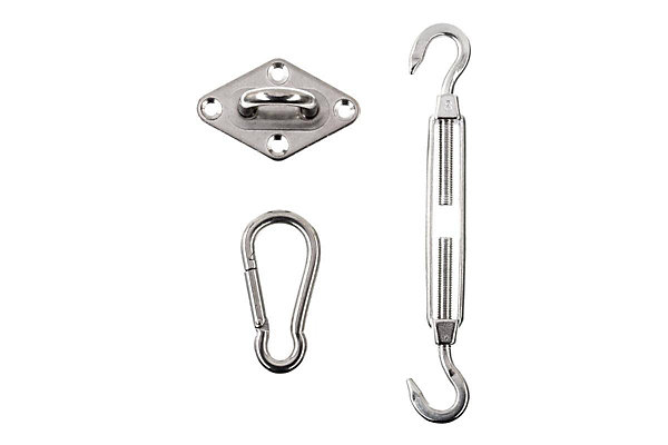 Kit de fixation pour voile d'ombrage - 20 cm - Hespéride