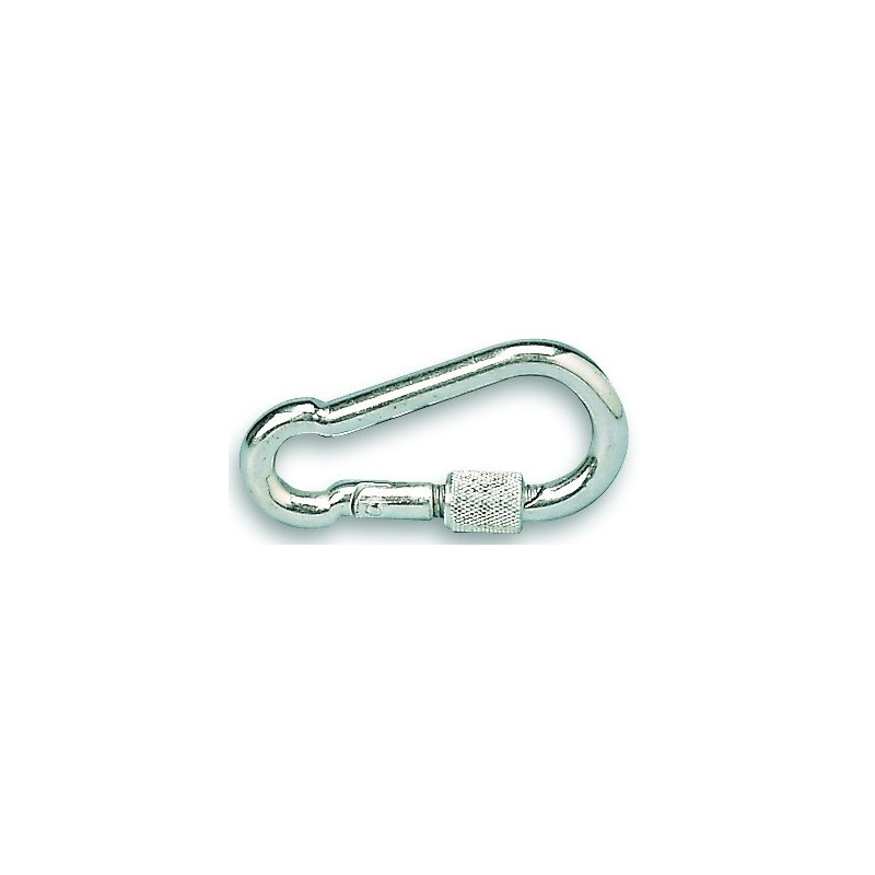 Mousqueton pompier à vis en acier zingué 80 mm CHAPUIS