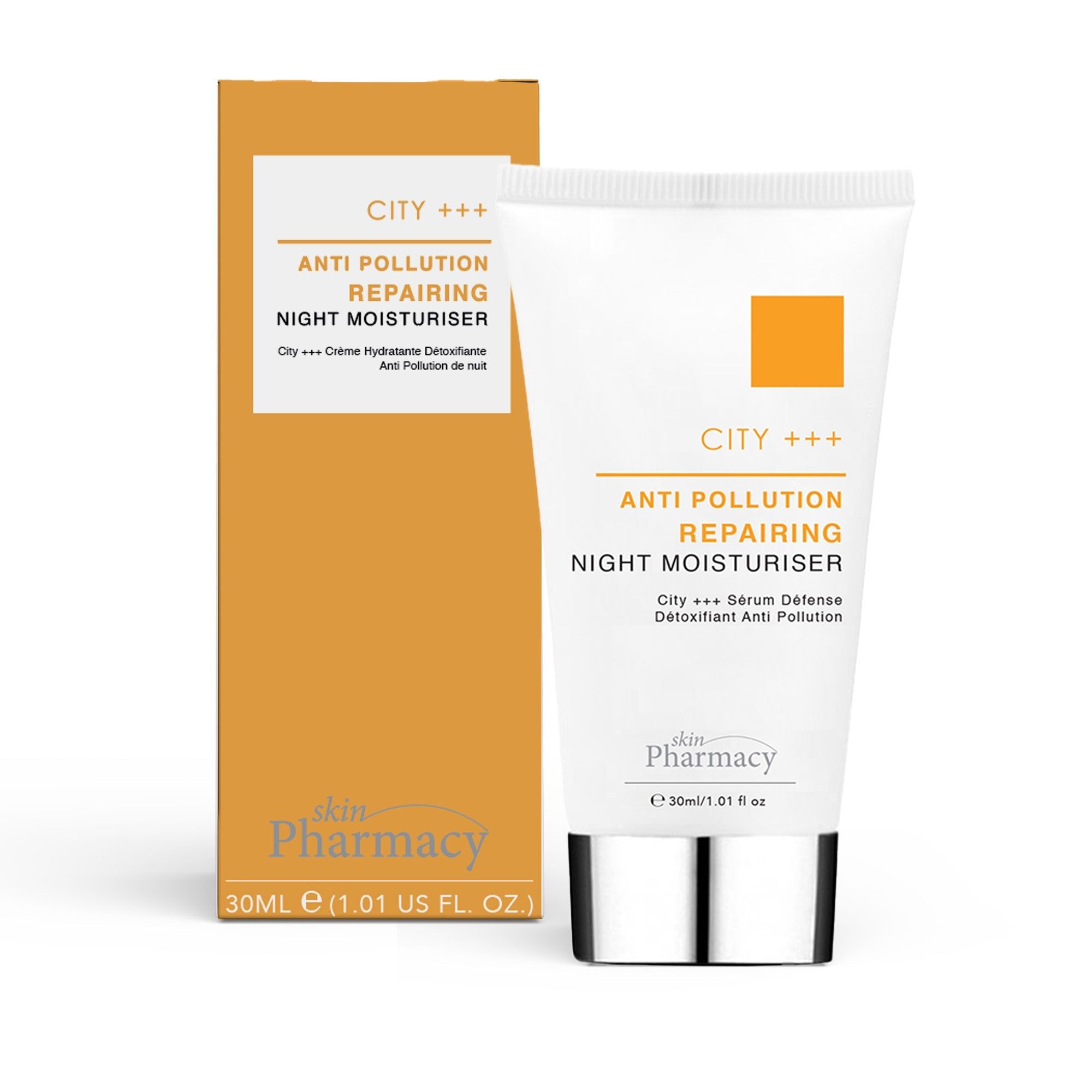 skinPharmacy City     Anti-Pollution Anti-Ageing Repairing Night Moisturiser 30ml x 2 Duo Set for Fine Lines and Wrinkles