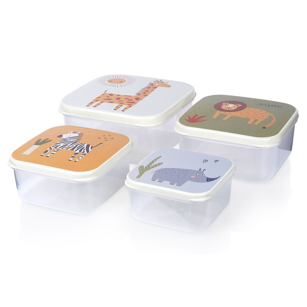 Pojemniki na żywność dla dziecka lunchbox śniadaniówka 4szt.