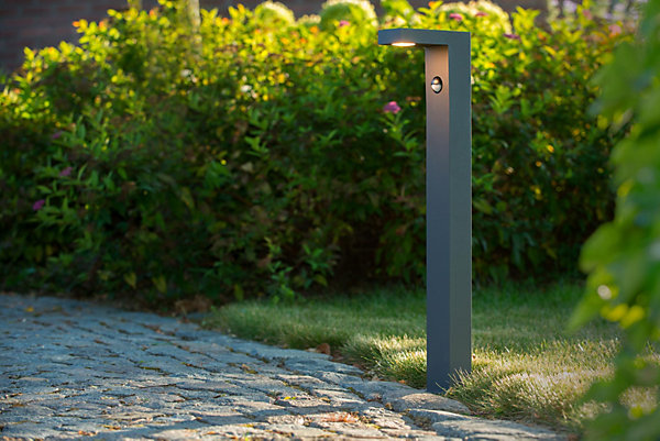 Borne extérieur TEXAS-IR en aluminium avec LED intégré - Anthracite - Lucide