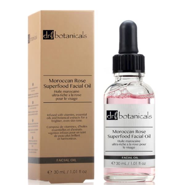 Dr. Botanicals Moroccan Rose Superfood Anti-Ageing Facial Oil Duo Kit for Hydration and Soothing
