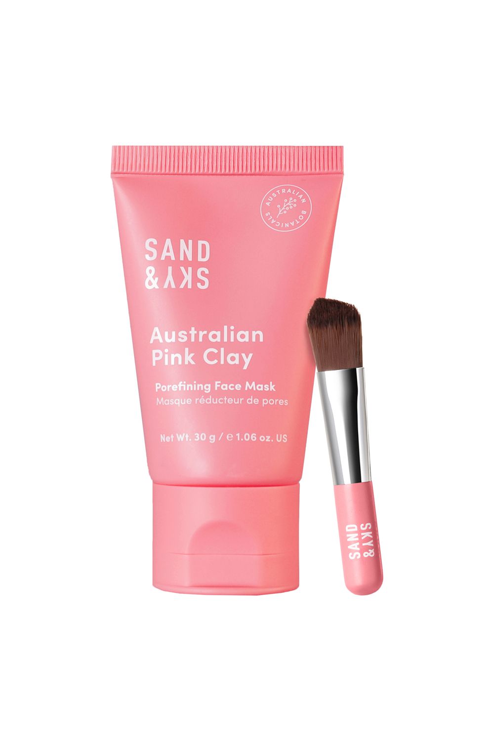 Sand & Sky Australian Pink Clay - Porefining Face Mask - Travel Size 30g