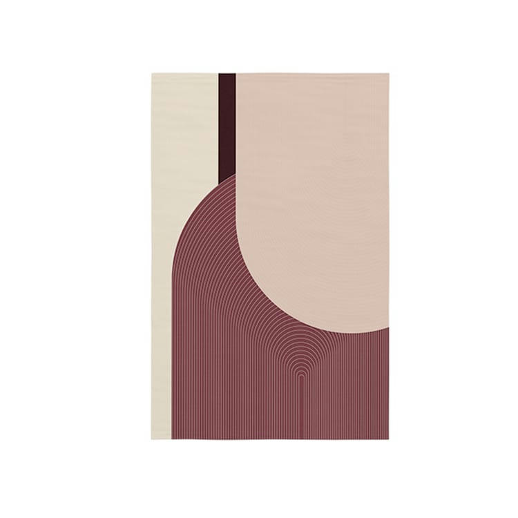 - Tapis de salon design en polyester beige