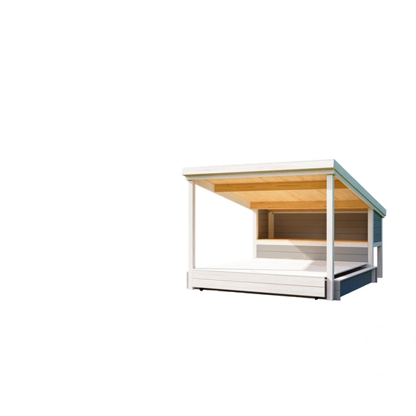 Sandkastenabdeckung »Pippi 2«, LxB: 195 x 215 cm, weiss