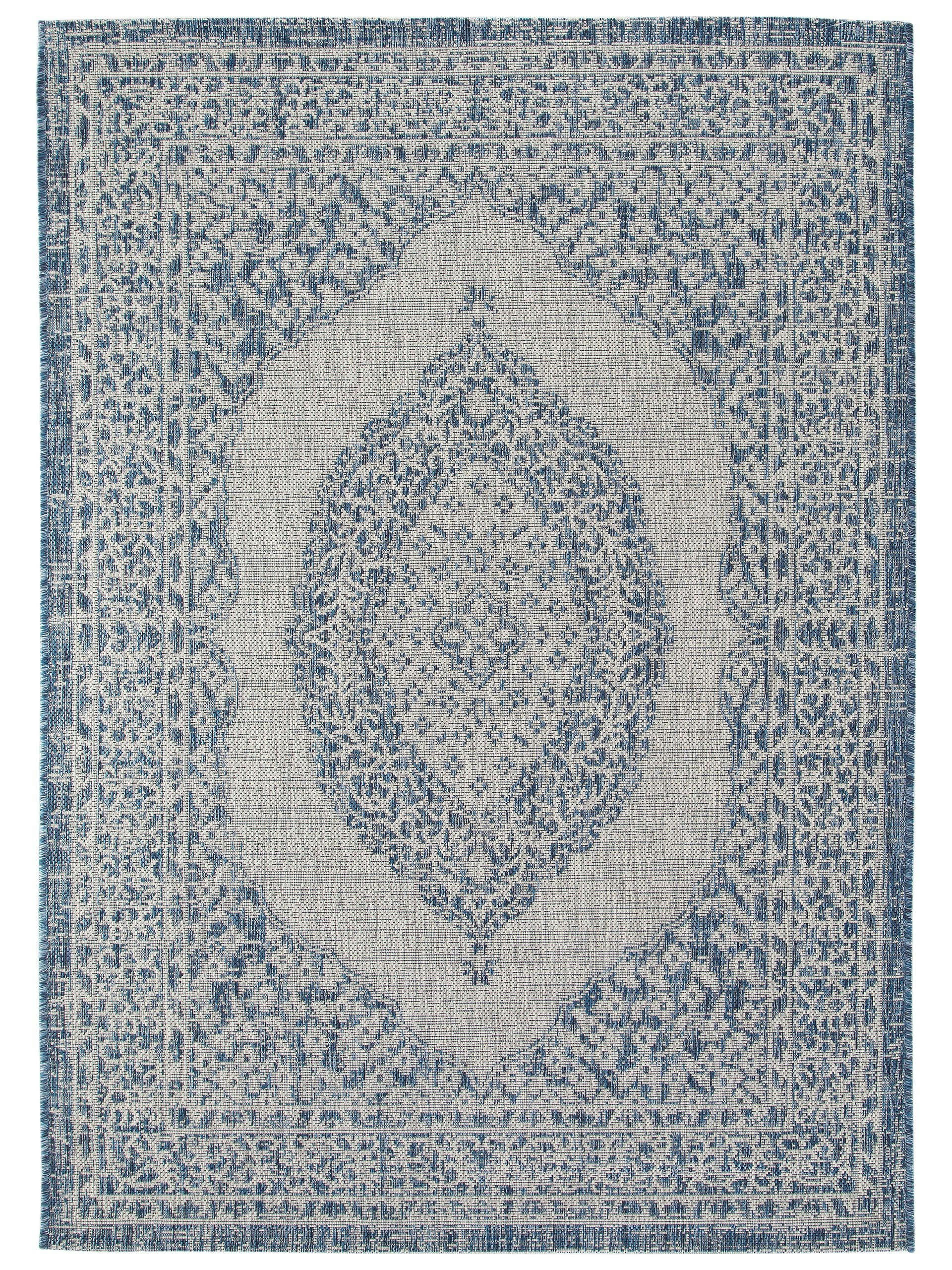 CLEO - Tapis d'extérieur & intérieur bleu 80x150