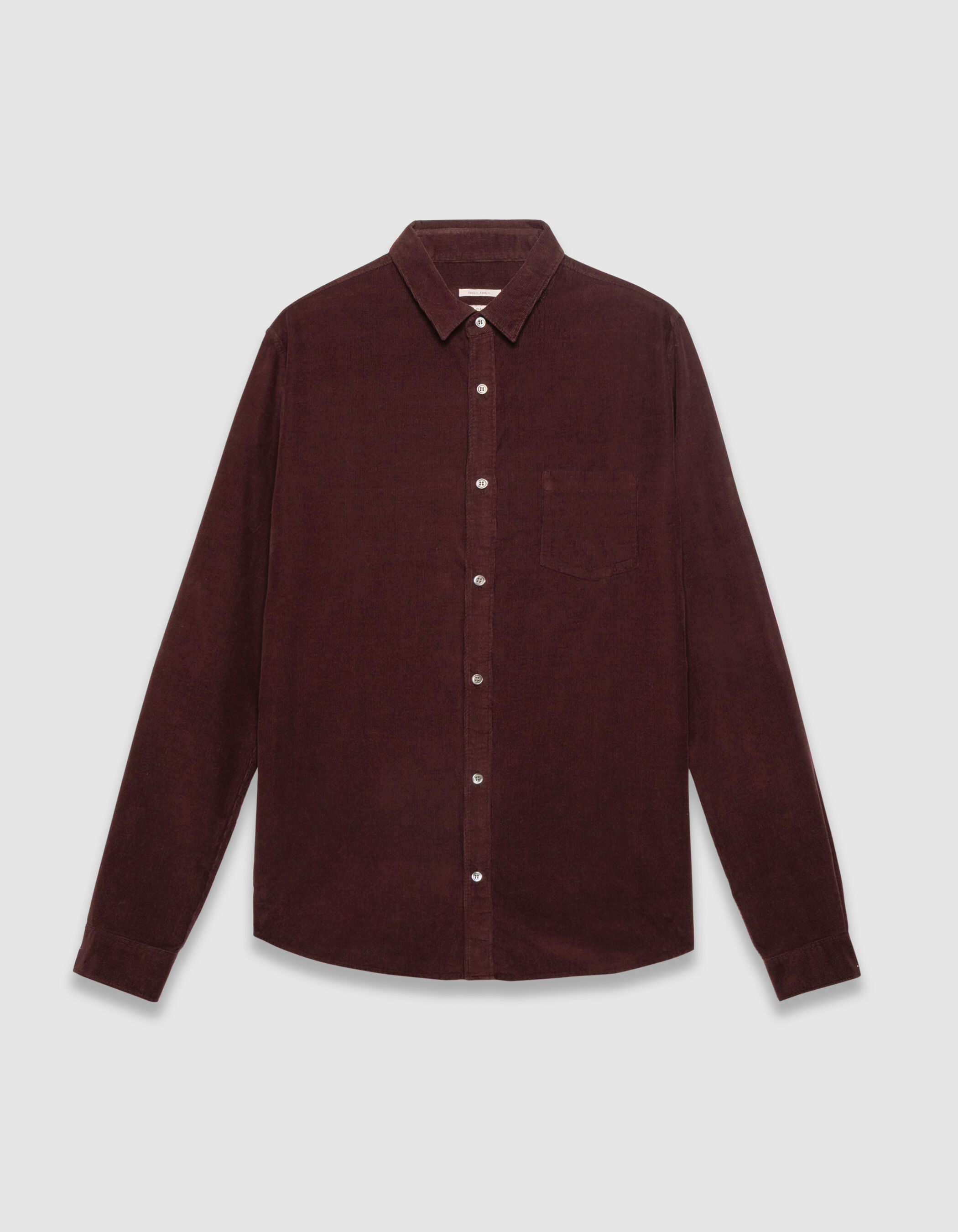 Chemise regular marine coton bio velours milleraies Homme
