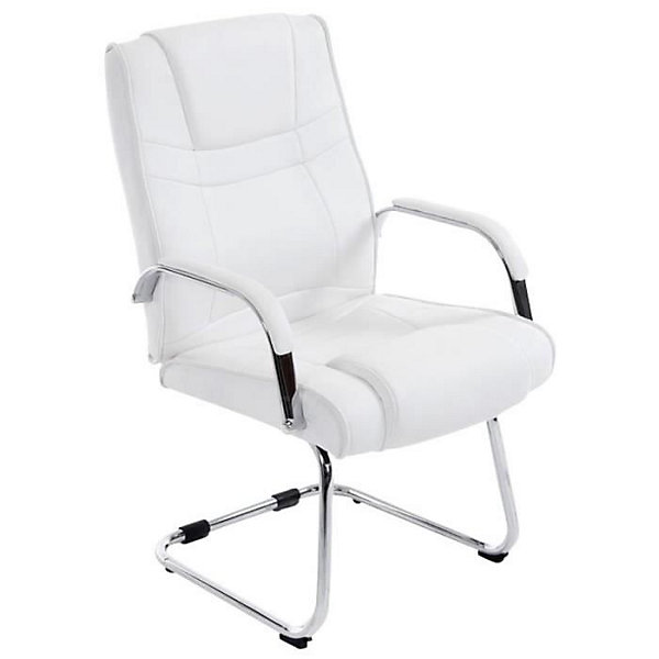 Chaises Cantilever Attila - CLP - Lot de 2 - Blanc - Avec accoudoirs - Poids jusqu'à 180 kg