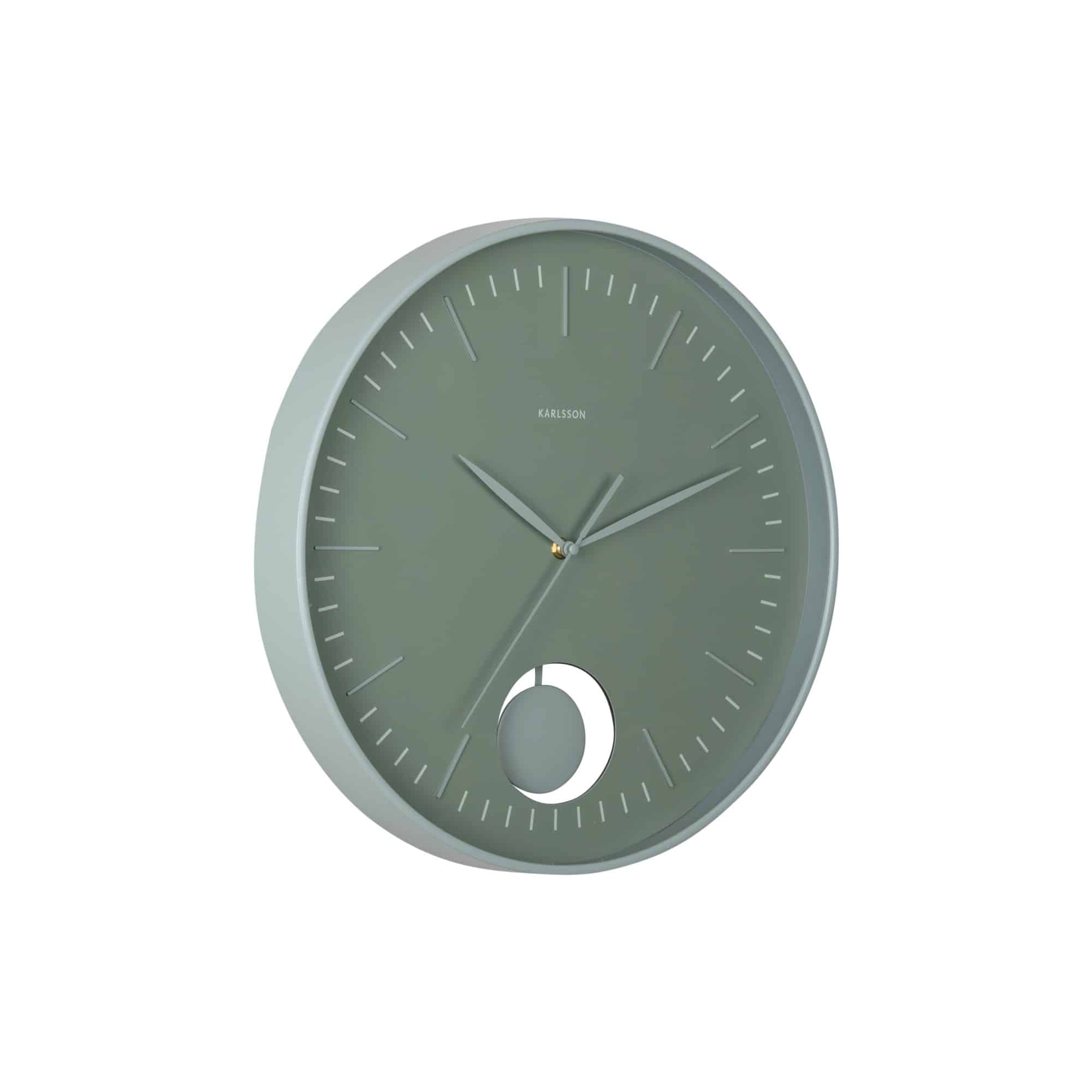 Karlsson wandklok Grato Pendulum - groen - Ø40.6cm