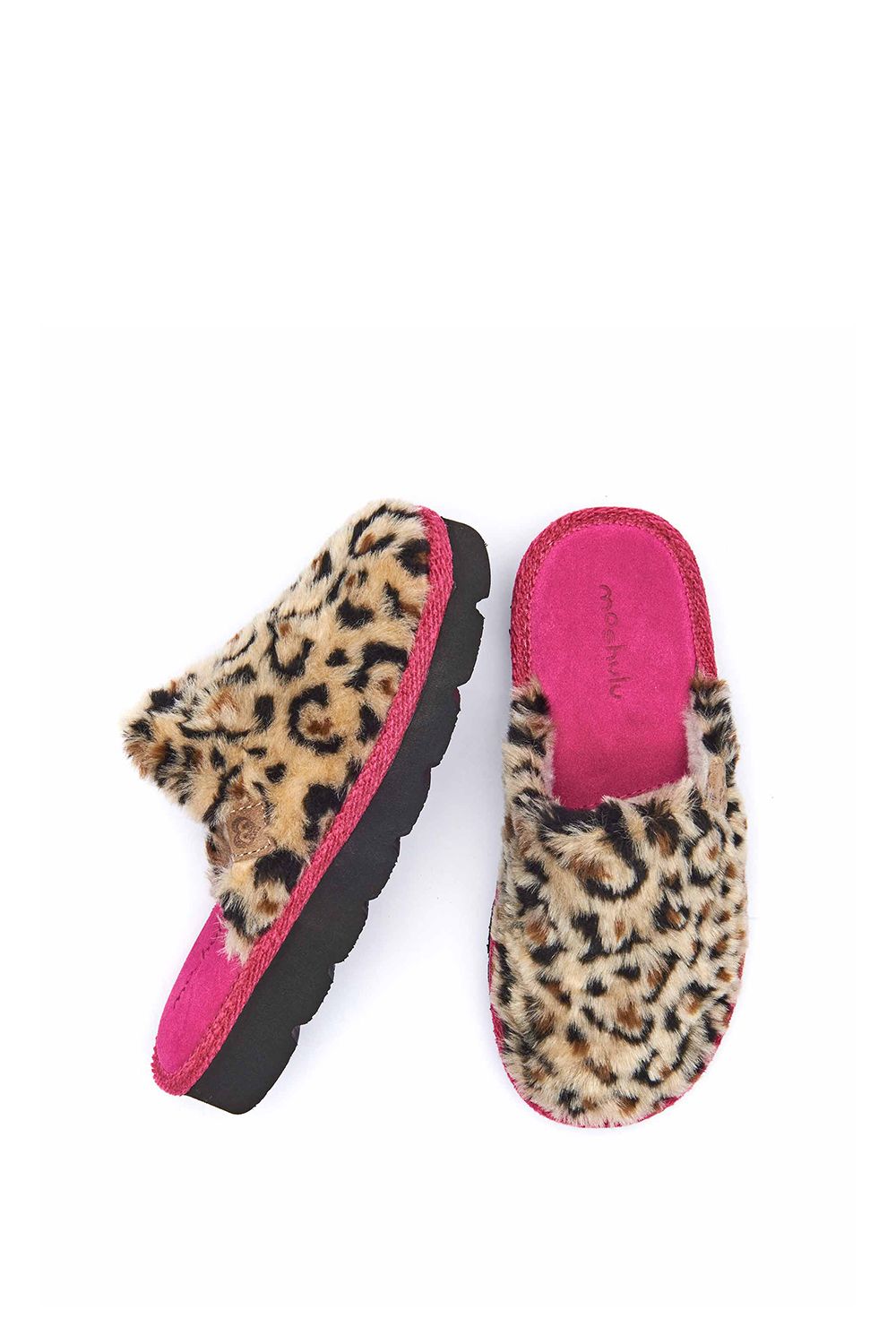 Moshulu Snow Leopard' Animal Print Mule Slippers