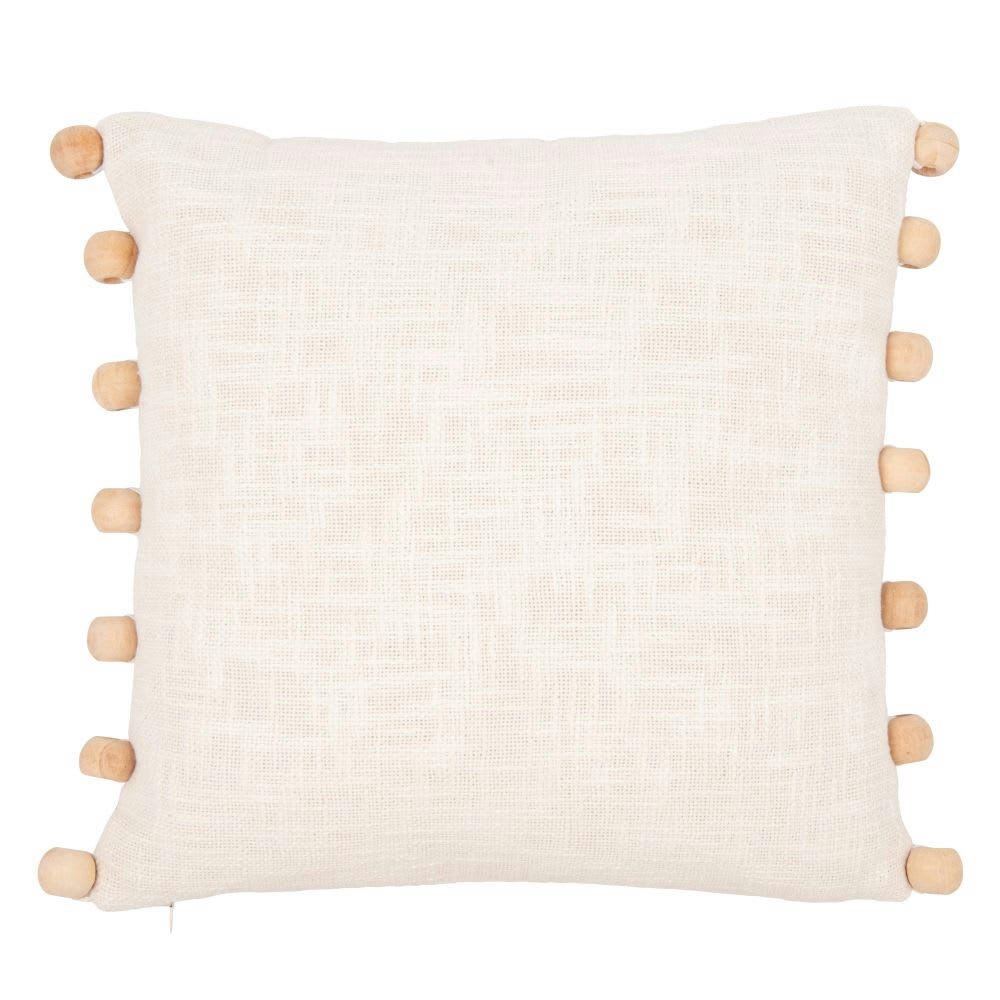 GARGO - Coussin en coton terracotta et écru 40x40