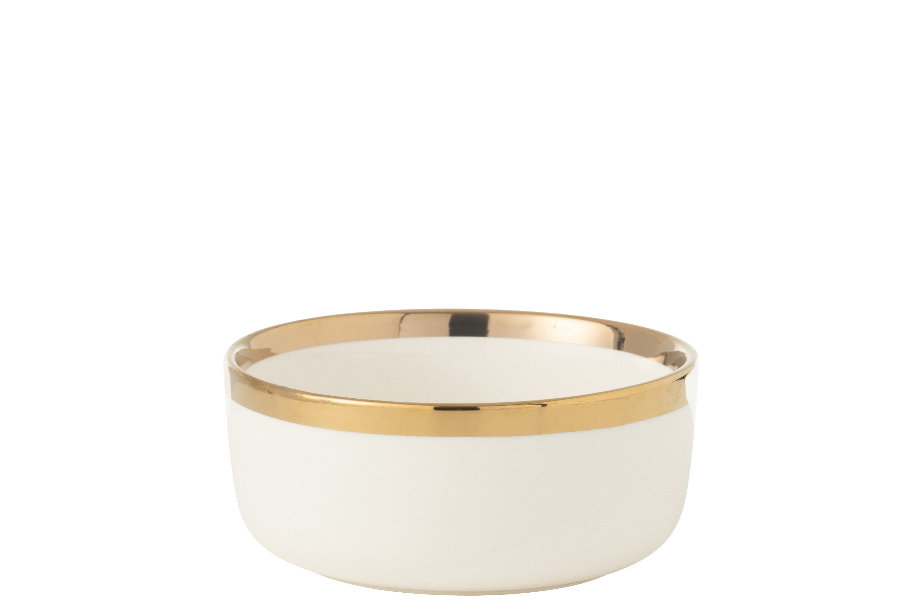 J-Line kom - keramiek - wit/goud