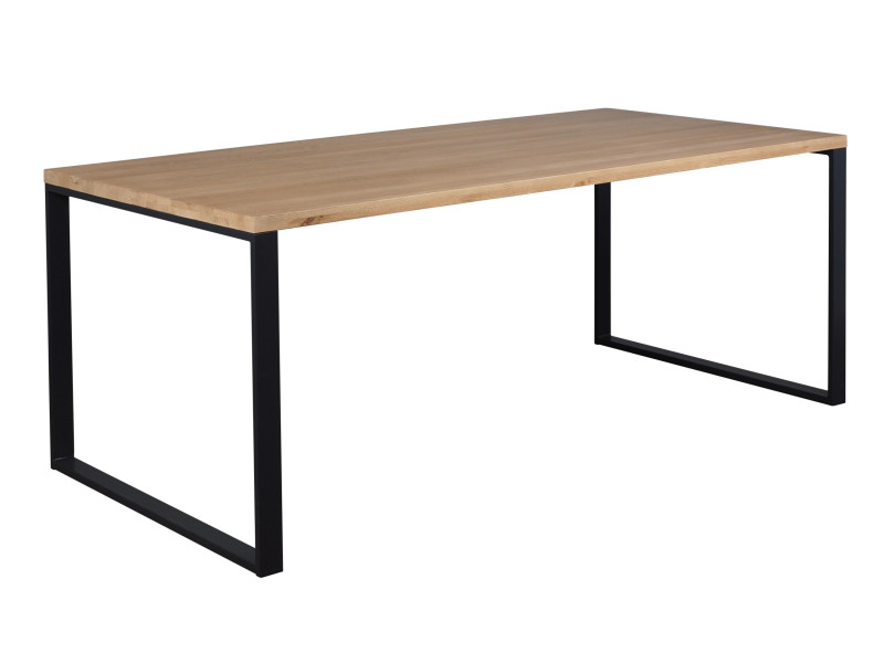 Stół 180x98 drewno z metalem HOLMES, kolor dębowy