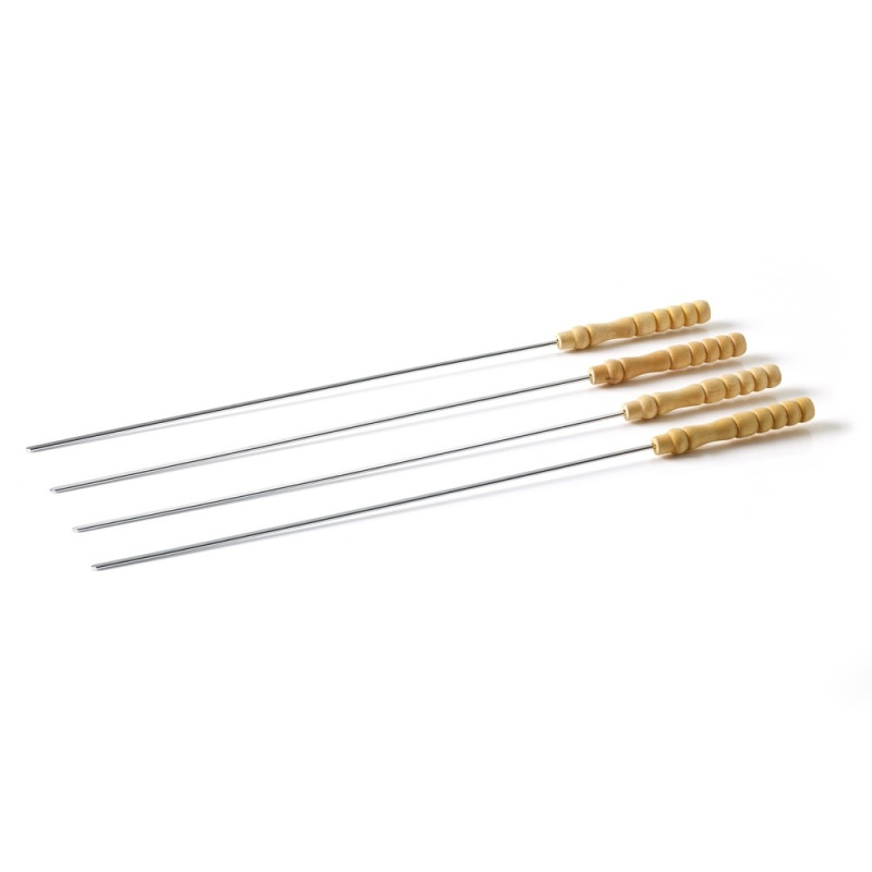 Brochette manche en bois 43 cm 4 pièces BARBECOOK