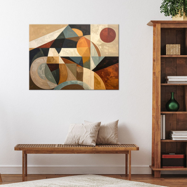 Obraz do salonu sypialni, Abstrakcyjna Sztuka Geometryczna 30x20