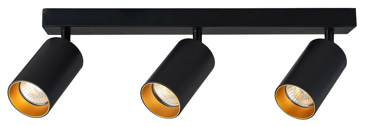 Eris Lampa sufitowa 3xGU10 czarno-złota (spot)