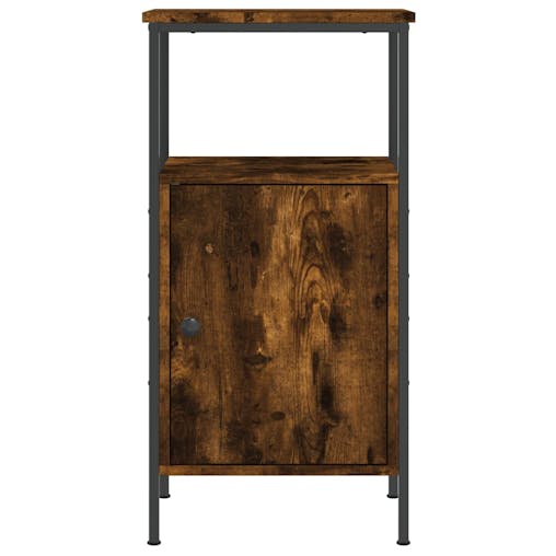 NNEVL Bedside Cabinets 2 pcs Smoked Oak 41x31x80 cm Engineered Wood