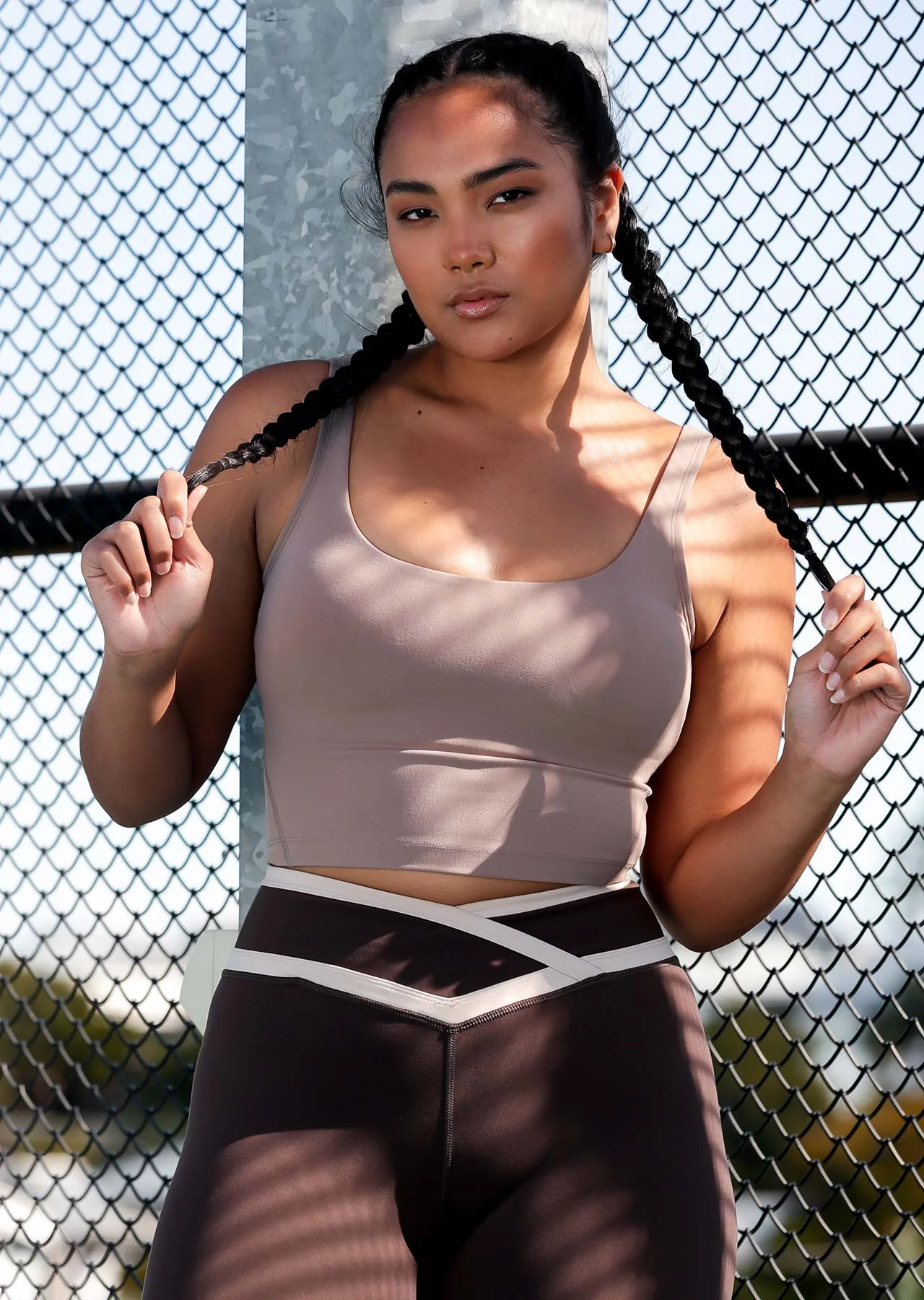 Streamline Active Cropped Tank Bra Combo