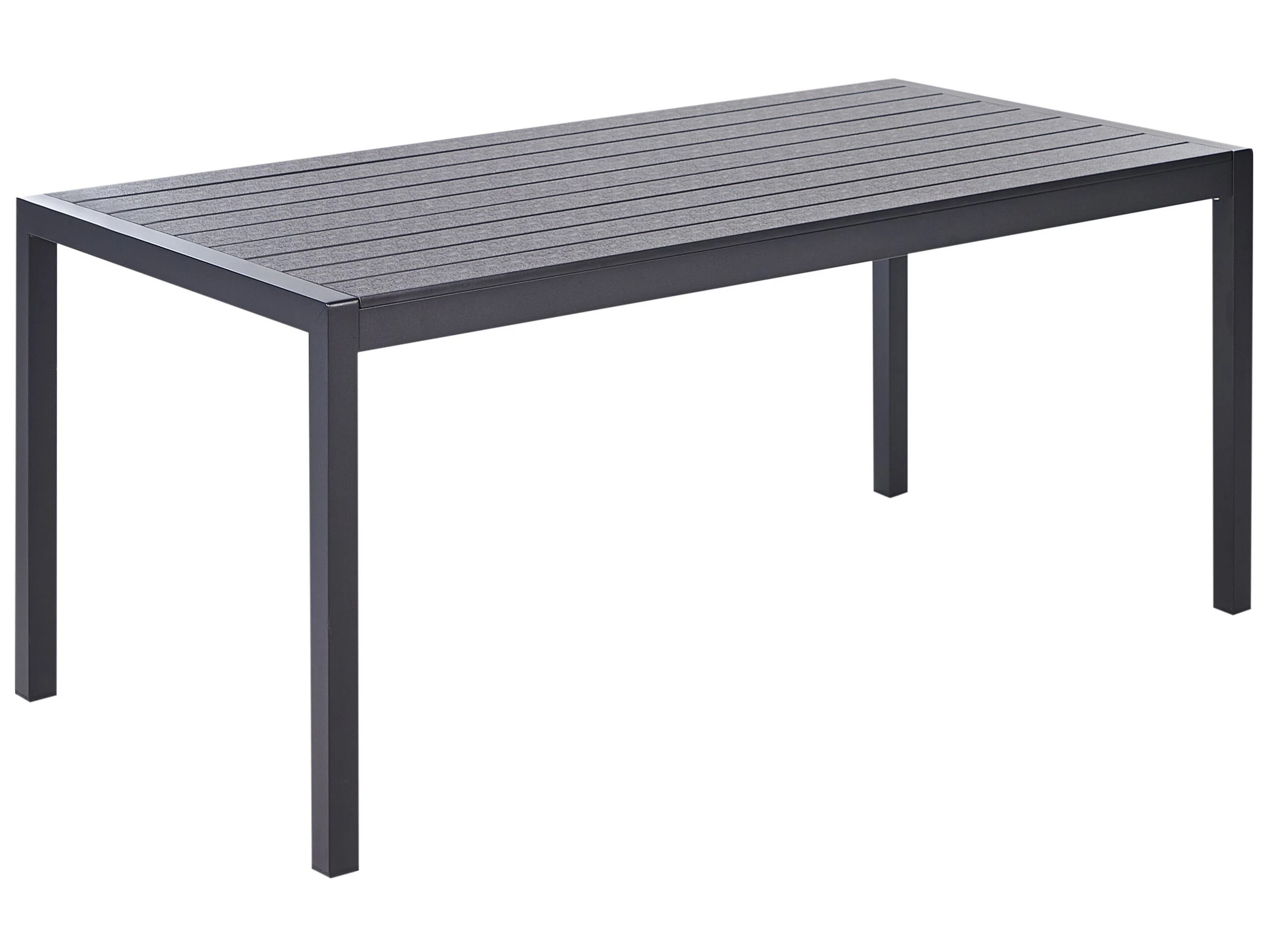 Stół ogrodowy aluminium 180 x 90 cm czarny