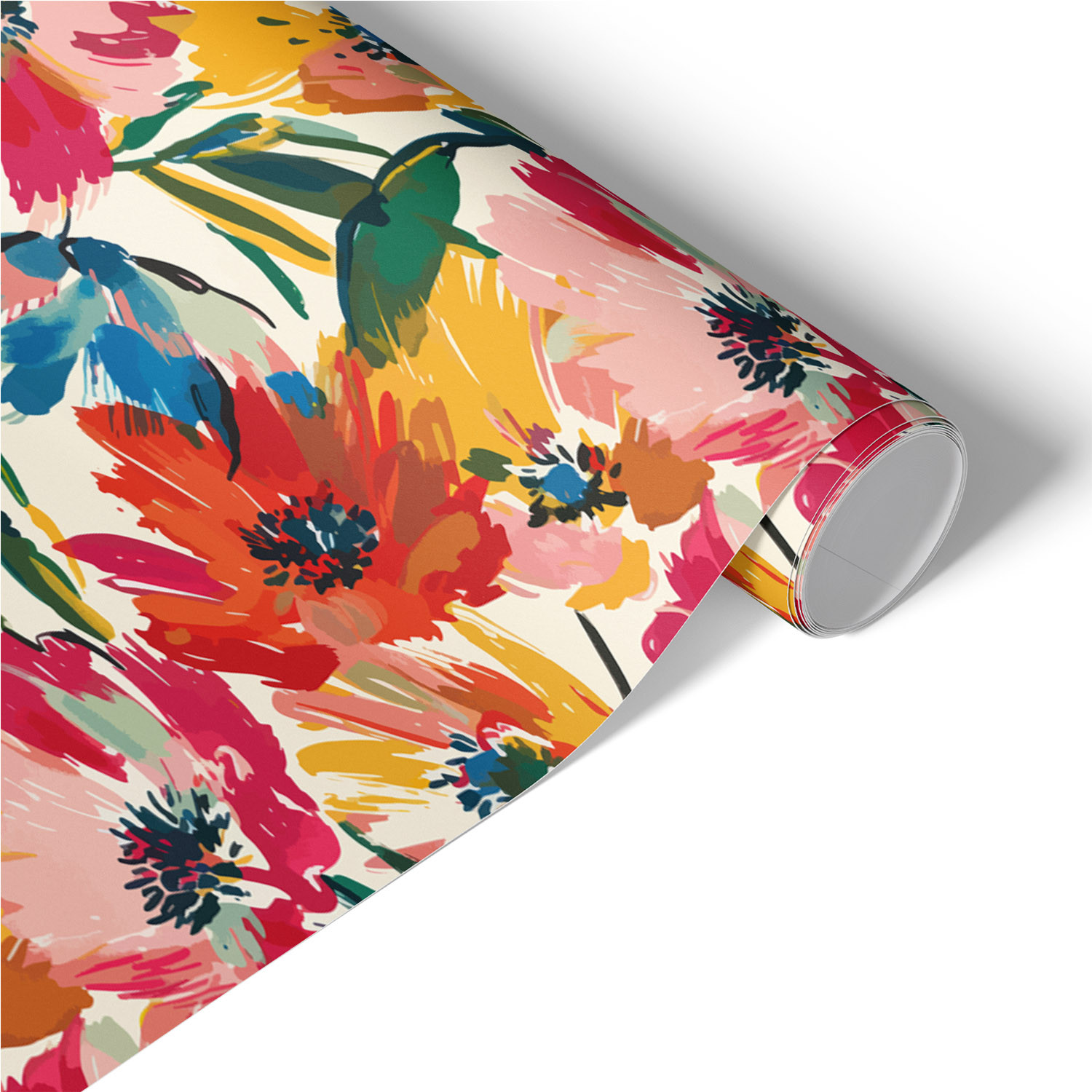 Okleina na meble Żywe kwiaty 50x100 Folia samoprzylepna Kolor DIY