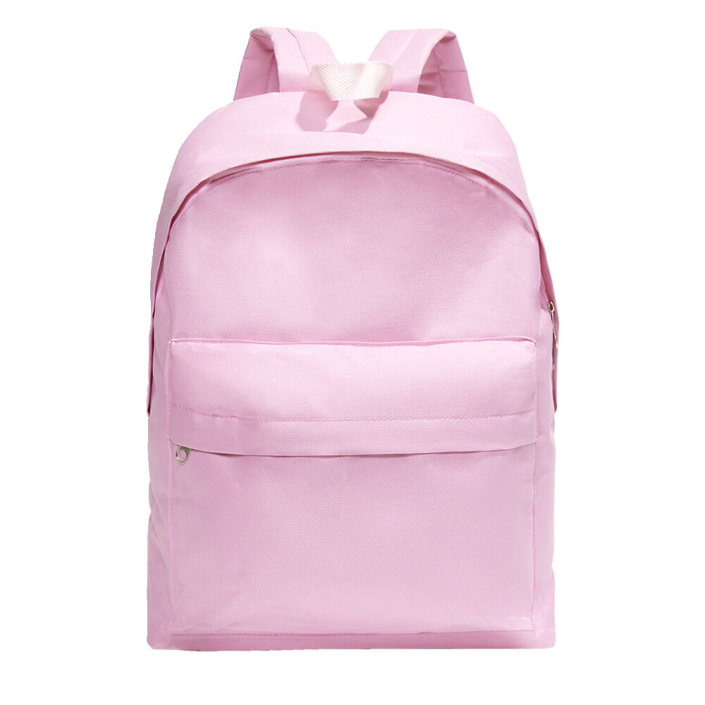 Sac à dos uni 2 poches 28x10,5xH37cm - 2 modèles noir ou rose