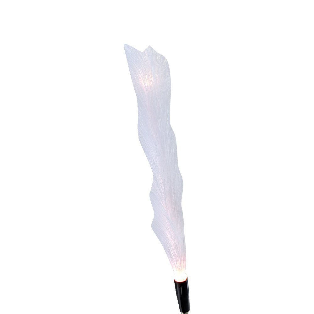 Borne solaire à planter avec plumeau blanc Ø8xH70cm