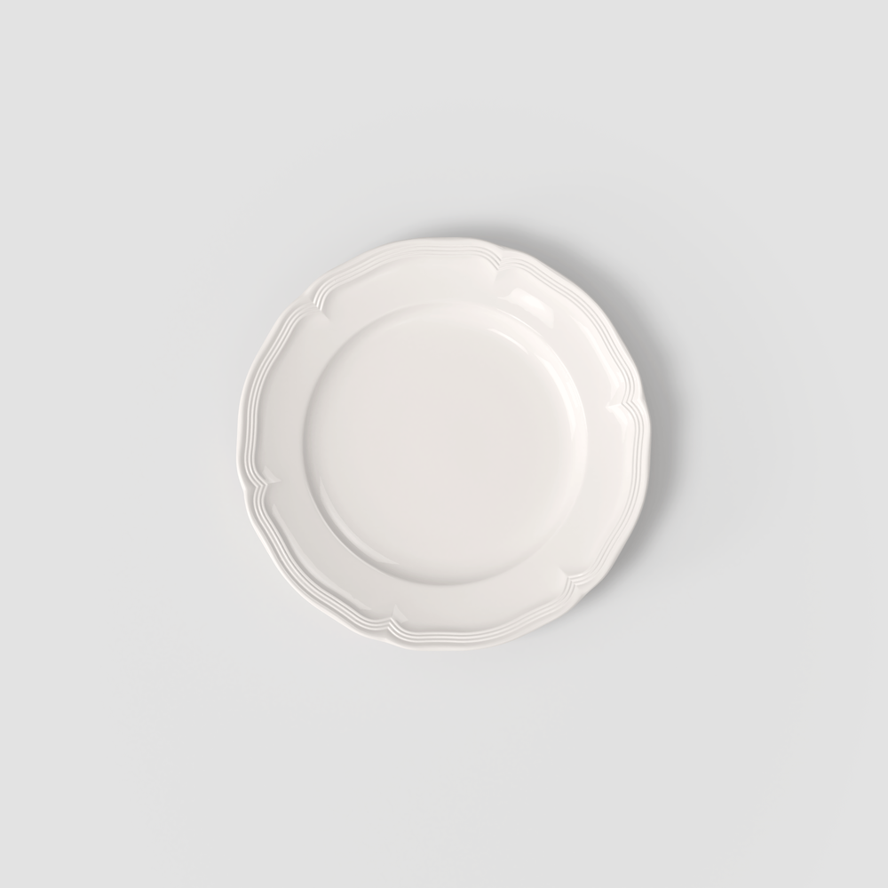 Manoir Salad/ Dessert Plate - White, 8.2'', Premium Porcelain