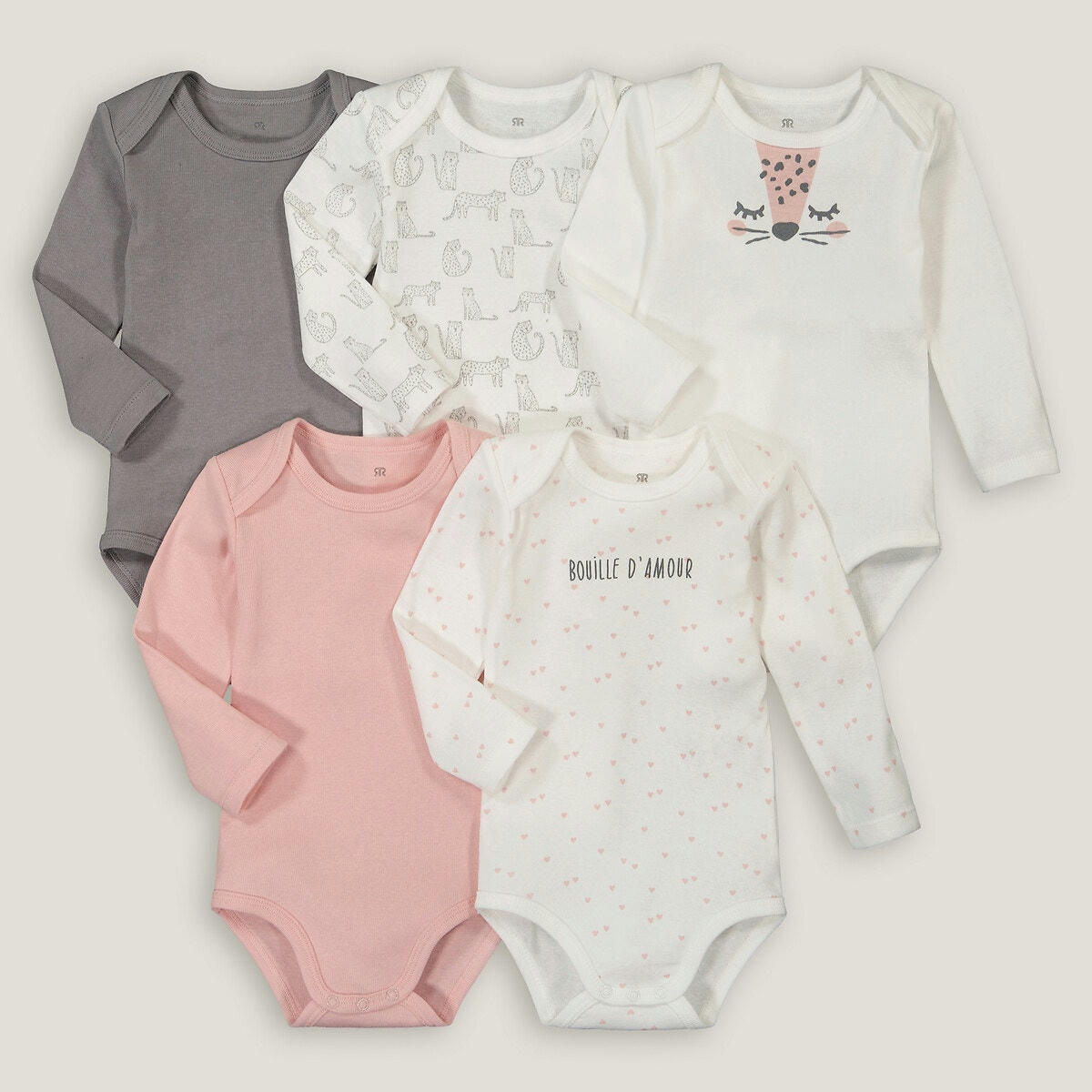 Lot de 5 bodies manches longues