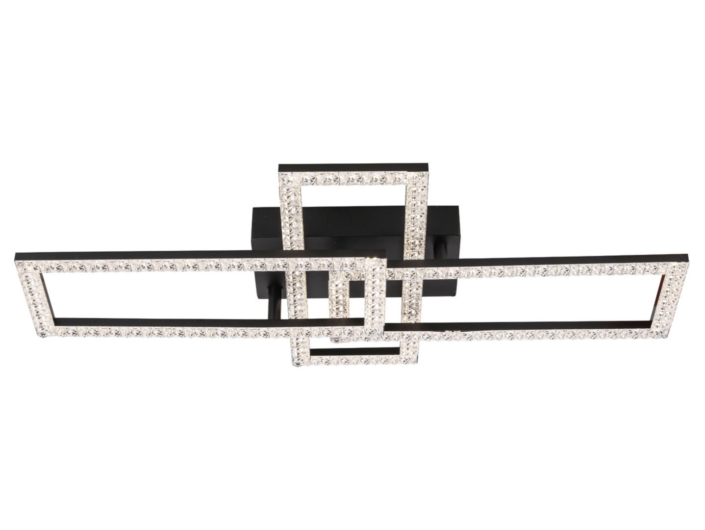Lampa sufitowa Elza LED 3-punktowa 62 cm akrylowa czarna