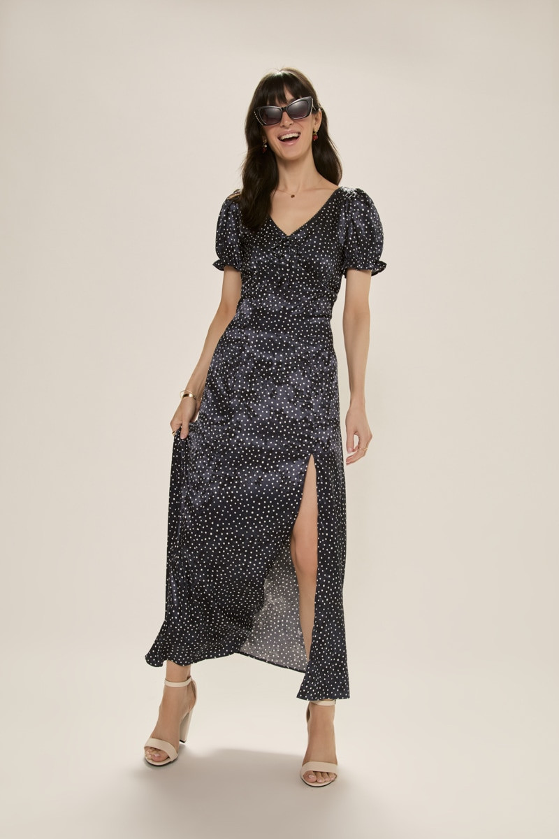 Alicia Polka Dot Maxi Dress