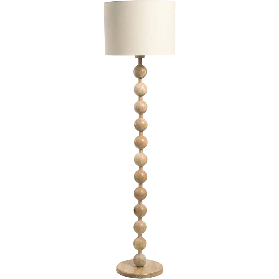 Vloerlamp Noah - naturel hout - 156x&Oslash;40 cm