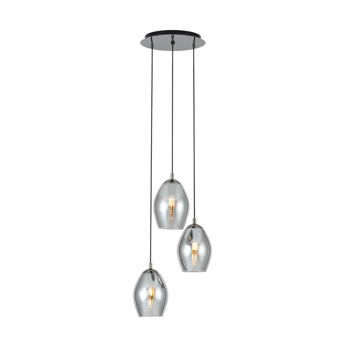Stars of Light hanglamp Estanys - e27 - ø45 cm - grijs/zwart