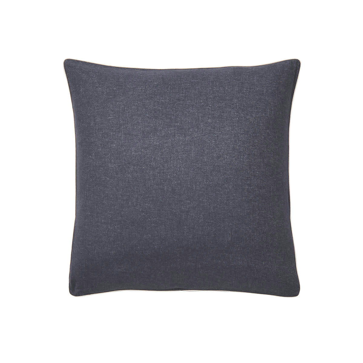FRISSON - Taie d'oreiller en flanelle de coton gris 65x65