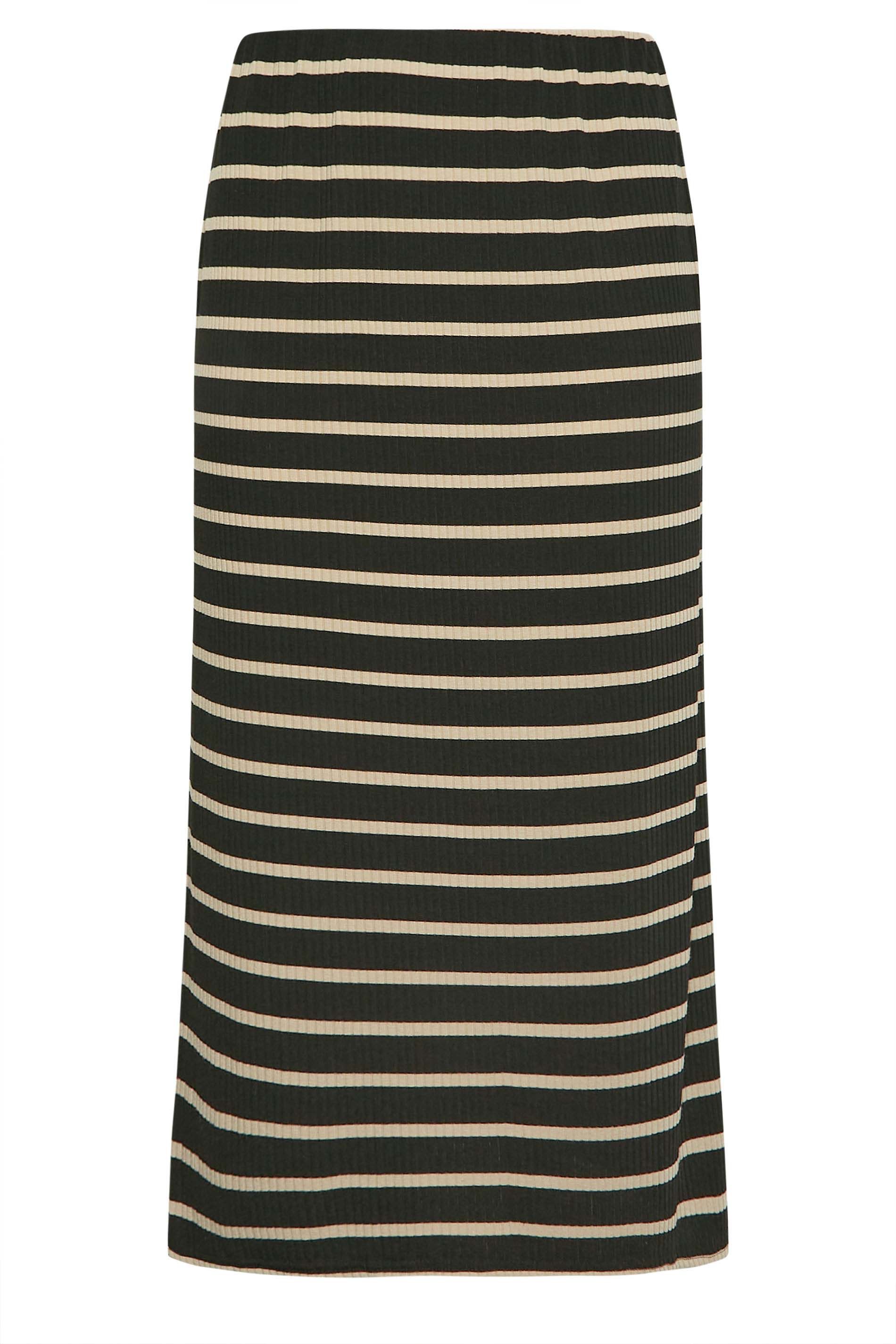 Yours Stripe Ribbed Maxi Skirt