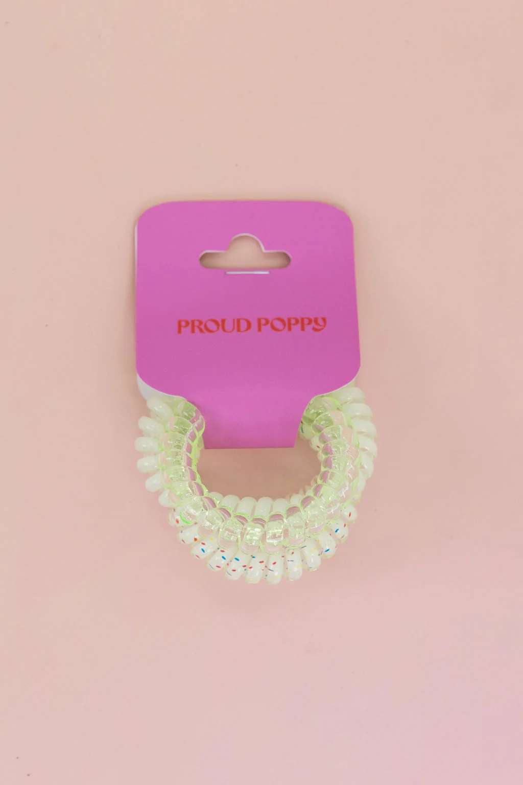 Neon Green Coil Hair Ties – 4 Pack