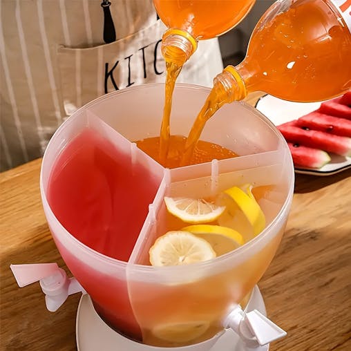 NNETM Rotary Beverage Dispenser with 3 Compartments