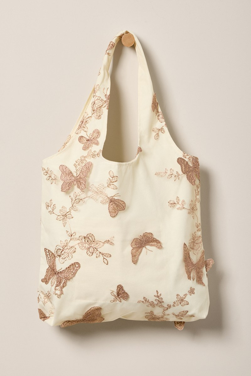 Marla Butterfly Applique Tote Bag