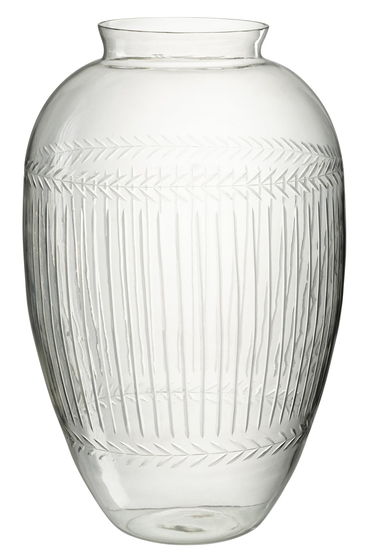 J-Line vaas Massif - glas - transparant - 61 cm hoog