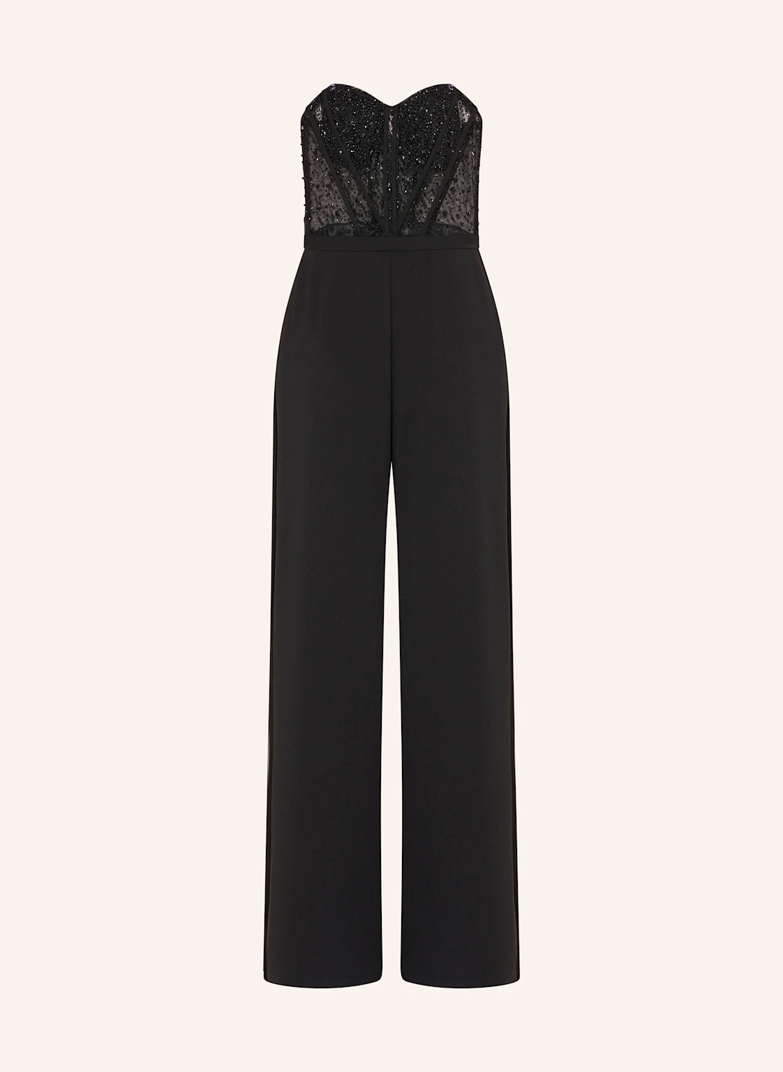 Hey Kyla Off-Shoulder-Jumpsuit mit Schmucksteinen