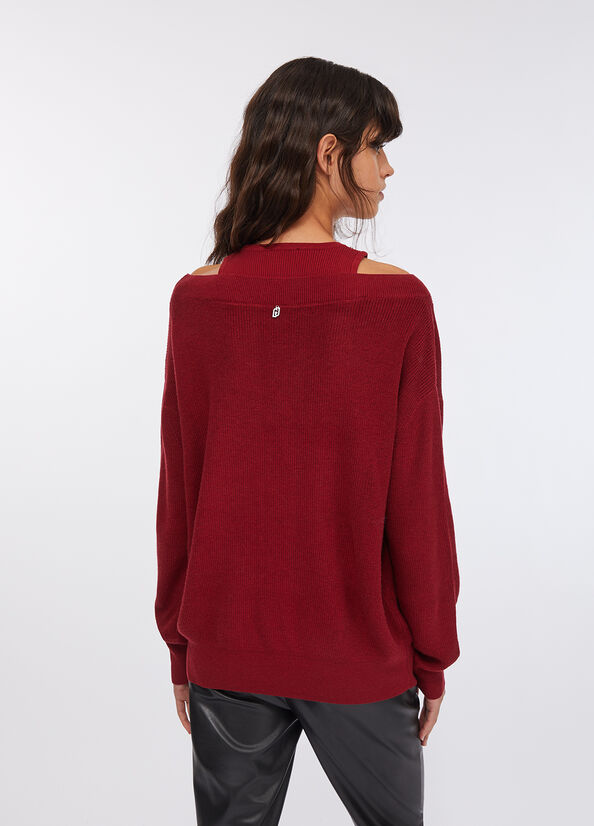 Maglione con ricami gioiello