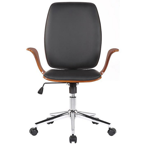 -CLP-Fauteuil de bureau Burbank avec coque d'assise en bois-Array