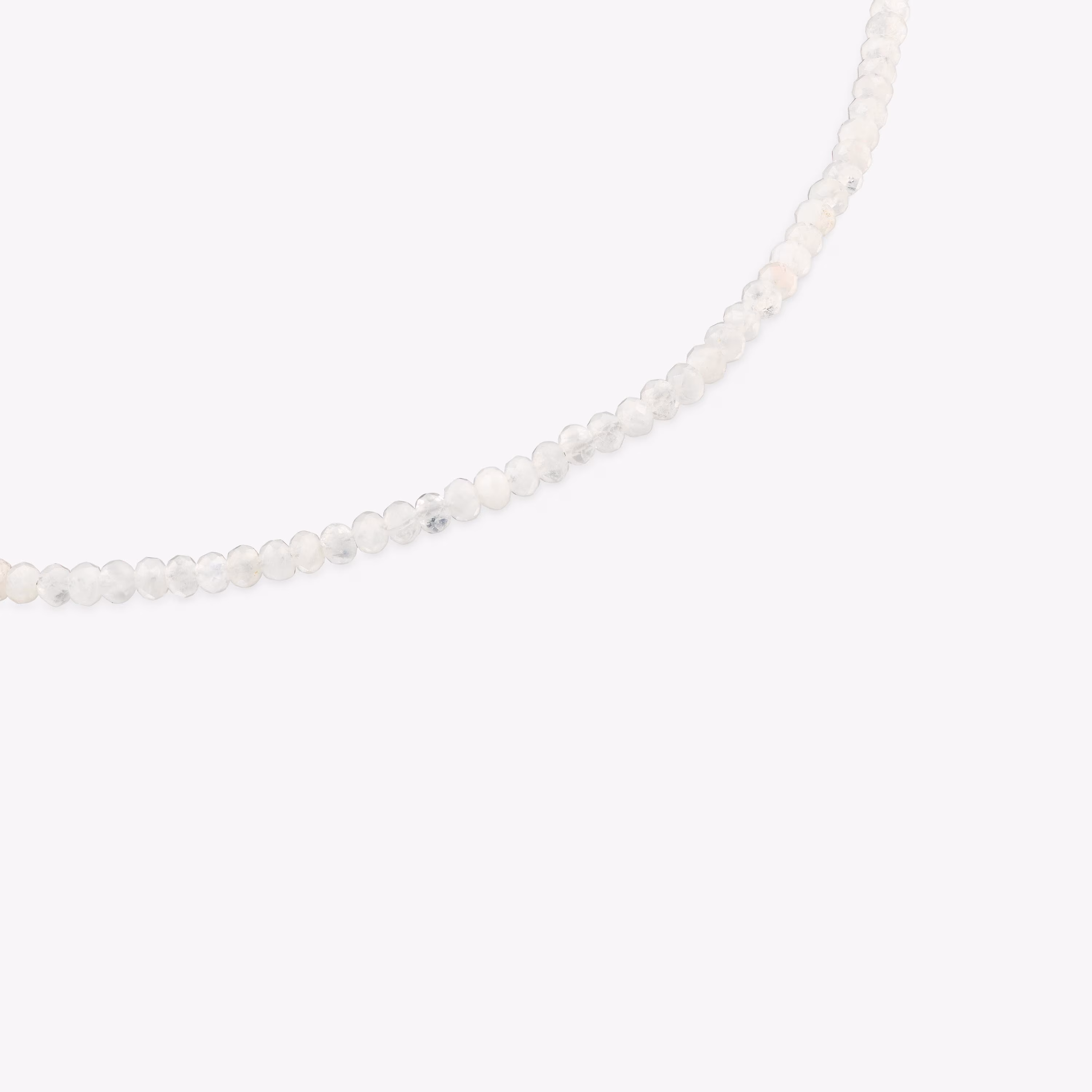 Collar corto de plata y piedra luna Basic Colors