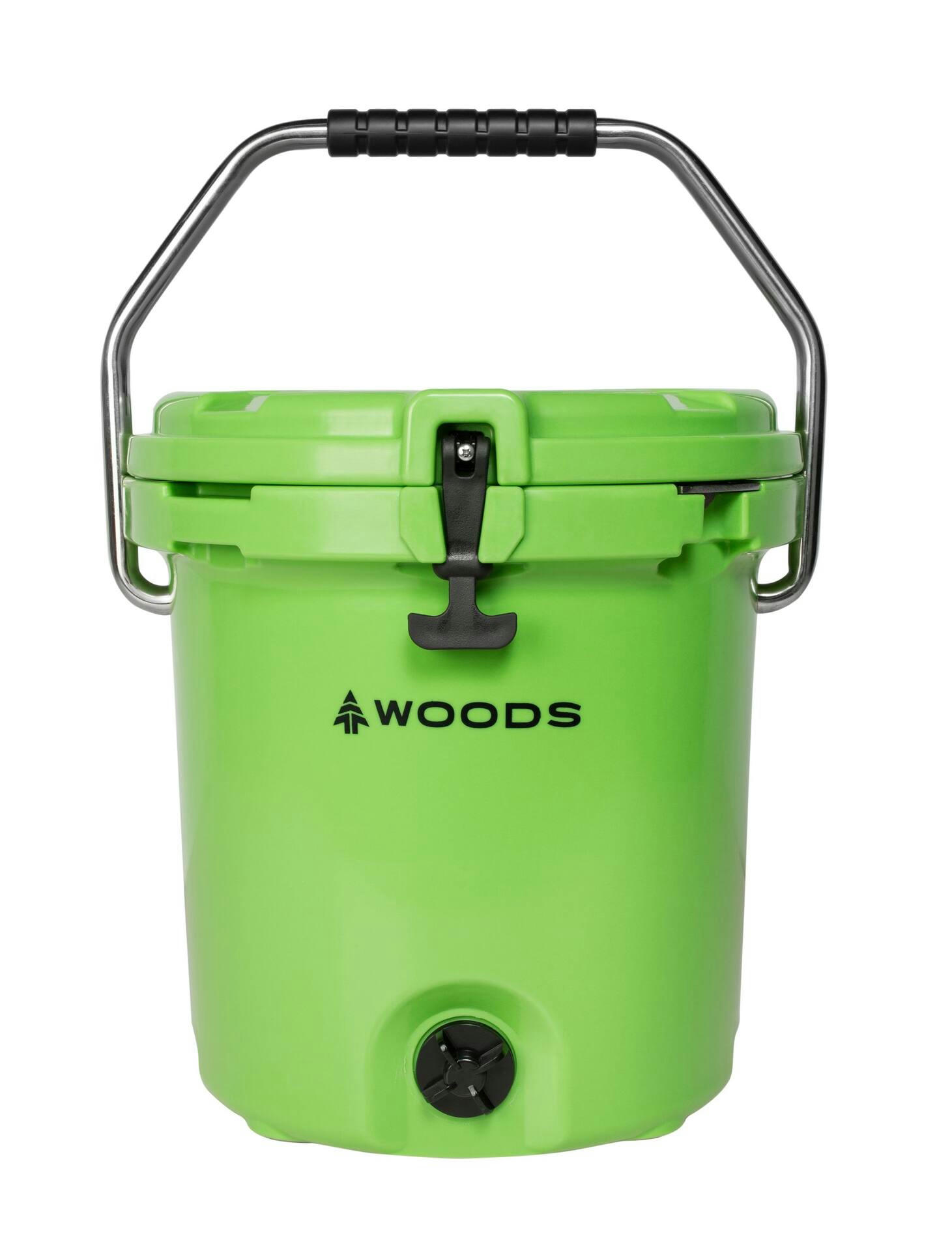 Woods ARCTIC Roto-Moulded Bucket Cooler with Handle,19-L, Parrot Green