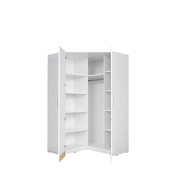 Armoire dangle 2 portes FLEXBlanc brillantDesign moderne gain de place