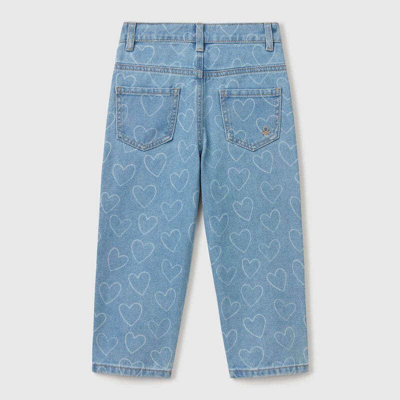 Jeans with heart print