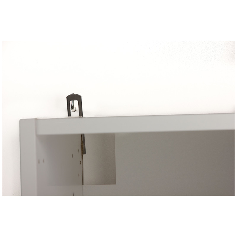 Fixation murale pour meuble en acier zingué 80 x 20 mm 4 pièces TEKNIBOX