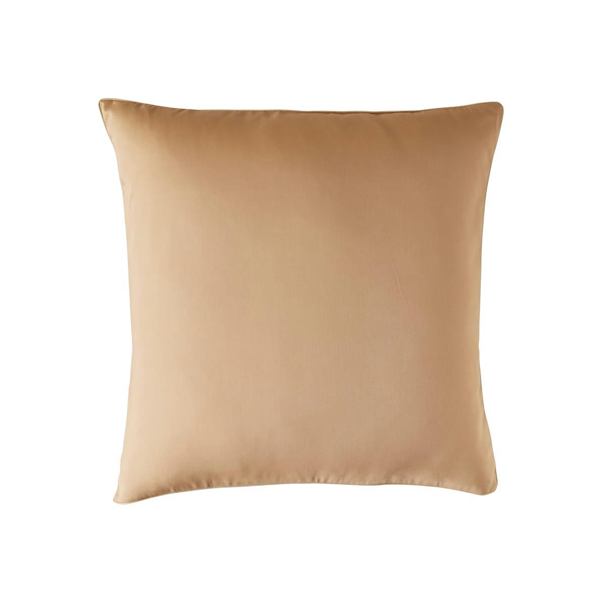 HEURE DOREE - Taie d'oreiller unie en satin de coton beige 64x64